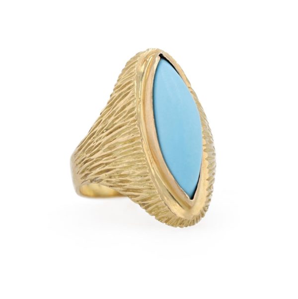 Bague turquoise type marquise