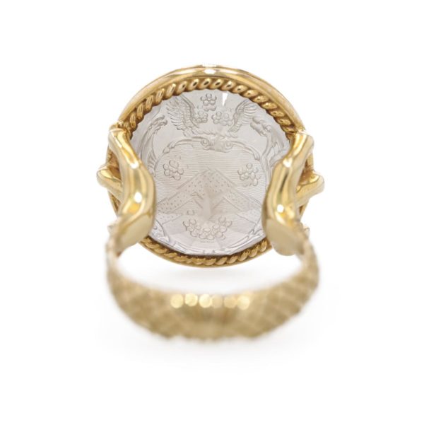 Bague intaille sur citrine