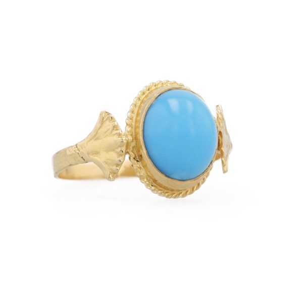 Bague turquoise cabochon