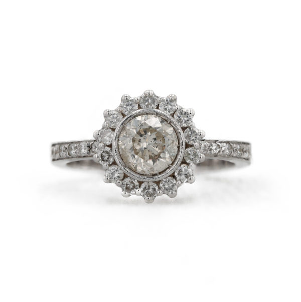 Bague marguerite diamants