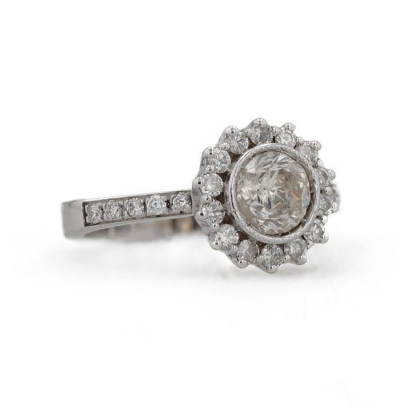 Bague marguerite diamants