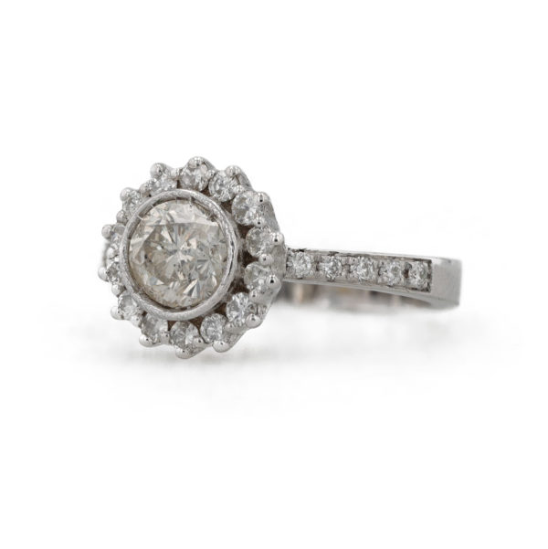 Bague marguerite diamants