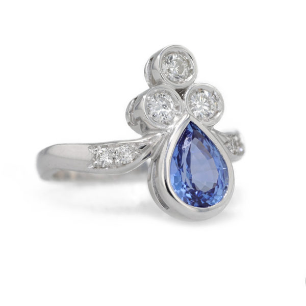 Bague duchesse saphir et diamants