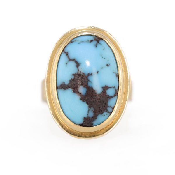 Bague turquoise avec cabochon