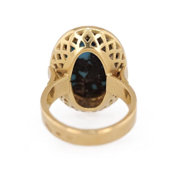 Bague turquoise avec cabochon