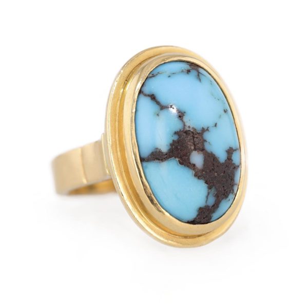 Bague turquoise avec cabochon