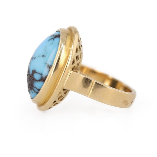 Bague turquoise avec cabochon