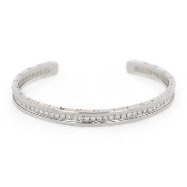 Bracelet rigide BULGARI modèle Bzero diamants sertis rails