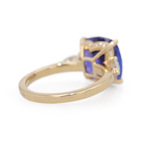 Bague Tanzanite et diamants en gouttes