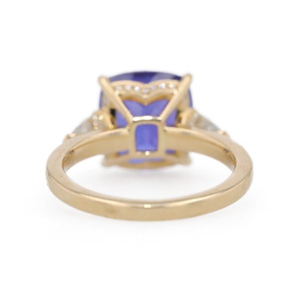 Bague Tanzanite et diamants en gouttes