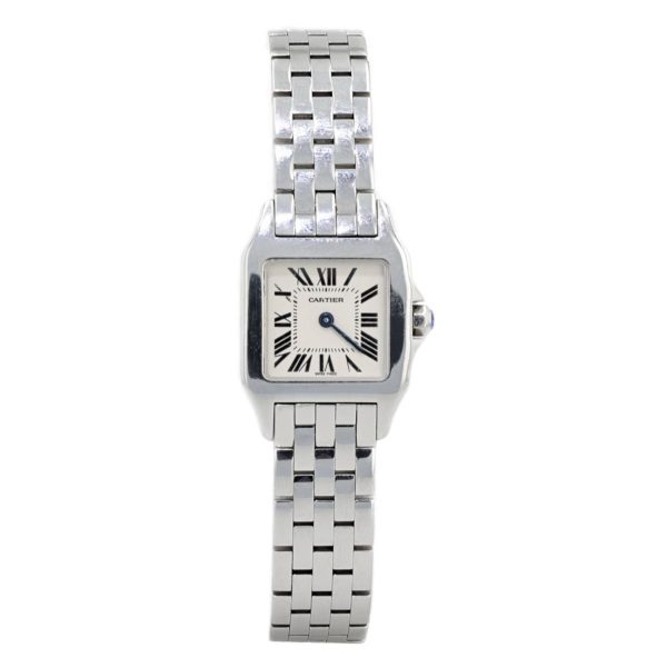 Montre CARTIER Santos Demoiselle, mouvement quartz, boîtier et bracelet en acier