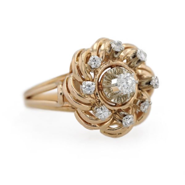 Bague marguerite diamants