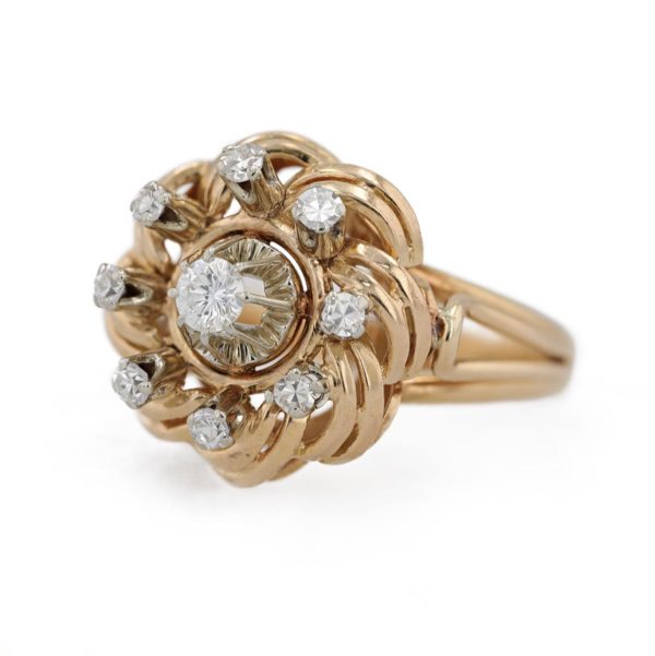 Bague marguerite diamants