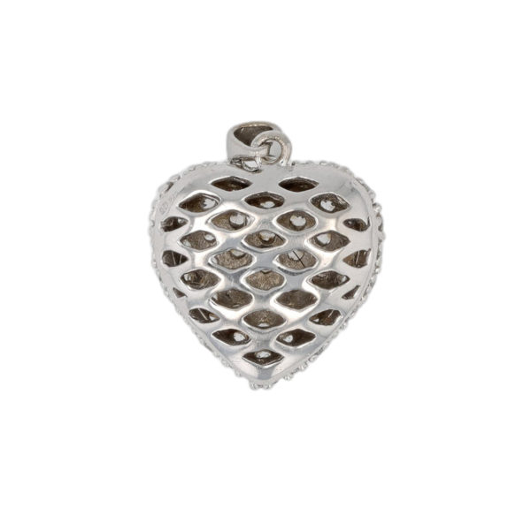 Pendentif coeur pavage diamants