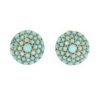 Boucles d'oreilles turquoises en or jaune 18 carats