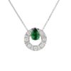 Collier tsavorite et diamants en or blanc 18 carats