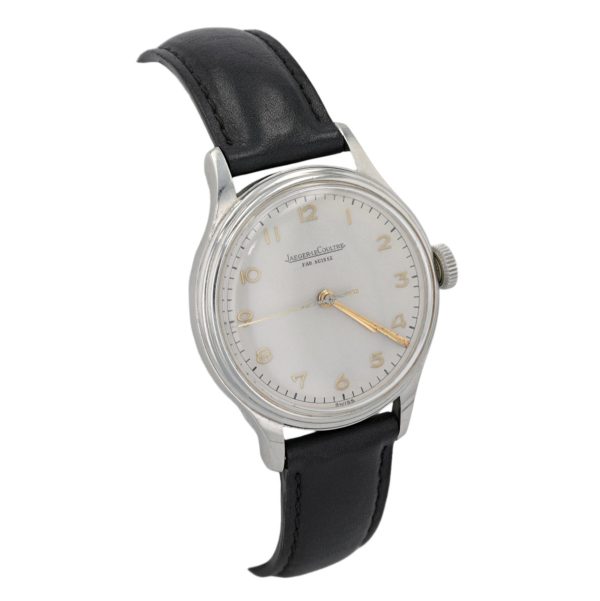 Montre Jaeger-LeCoultre acier et bracelet cuir pour homme