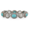 Bracelet ancien turquoise en or blanc 18 carats